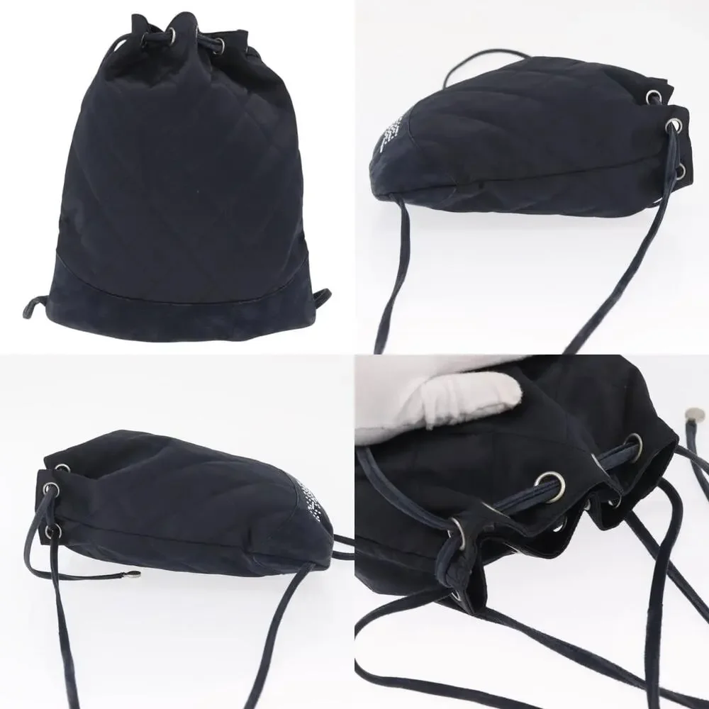 Chanel Matelasse Backpack Satin Navy CC